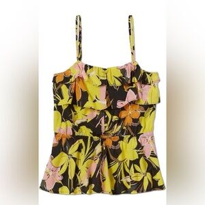 Who What Wear XXL Vibrant Floral Women's Sleeveless Blouse